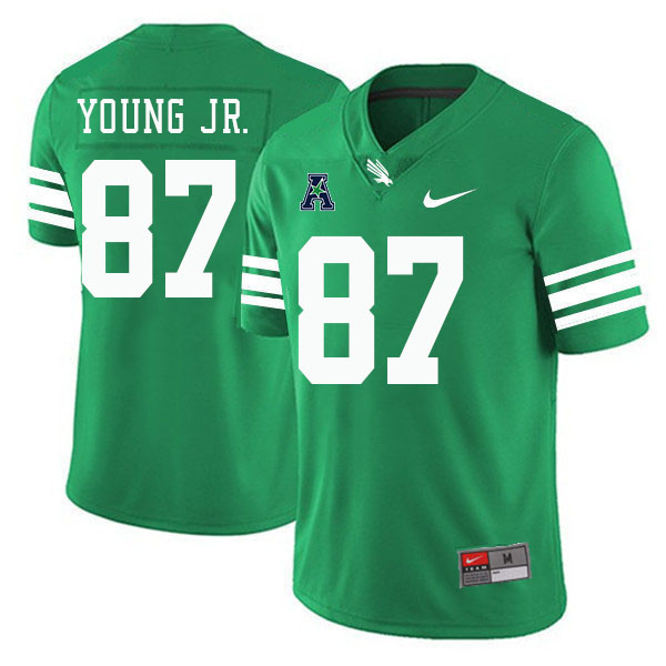 #87 Brandon Young Jr. North Texas Mean Green College Football Jerseys Stitched-Green